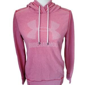 UNDER‎ ARMOUR hoodie pink loose fit hooded logo sweatshirt XS